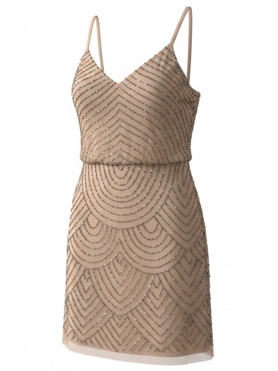 Adrianna Papell Dresses & Skirts - Adrianna Papell Taupe/Pink Cocktail Dress